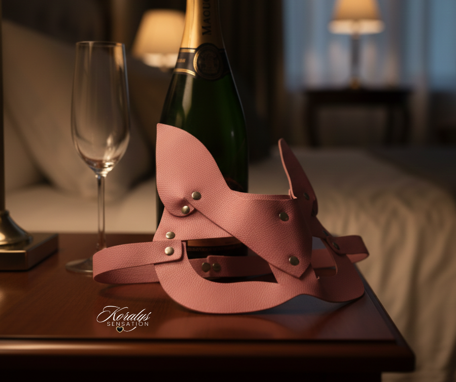 ANTIFAZ DE CUERO - color rosa