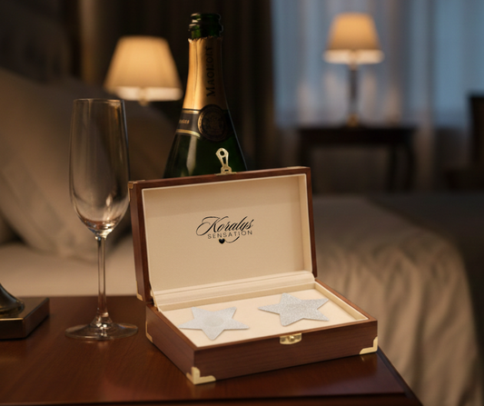 TAPAPEZONES - Color plata liso - Forma de estrella - Rehusables