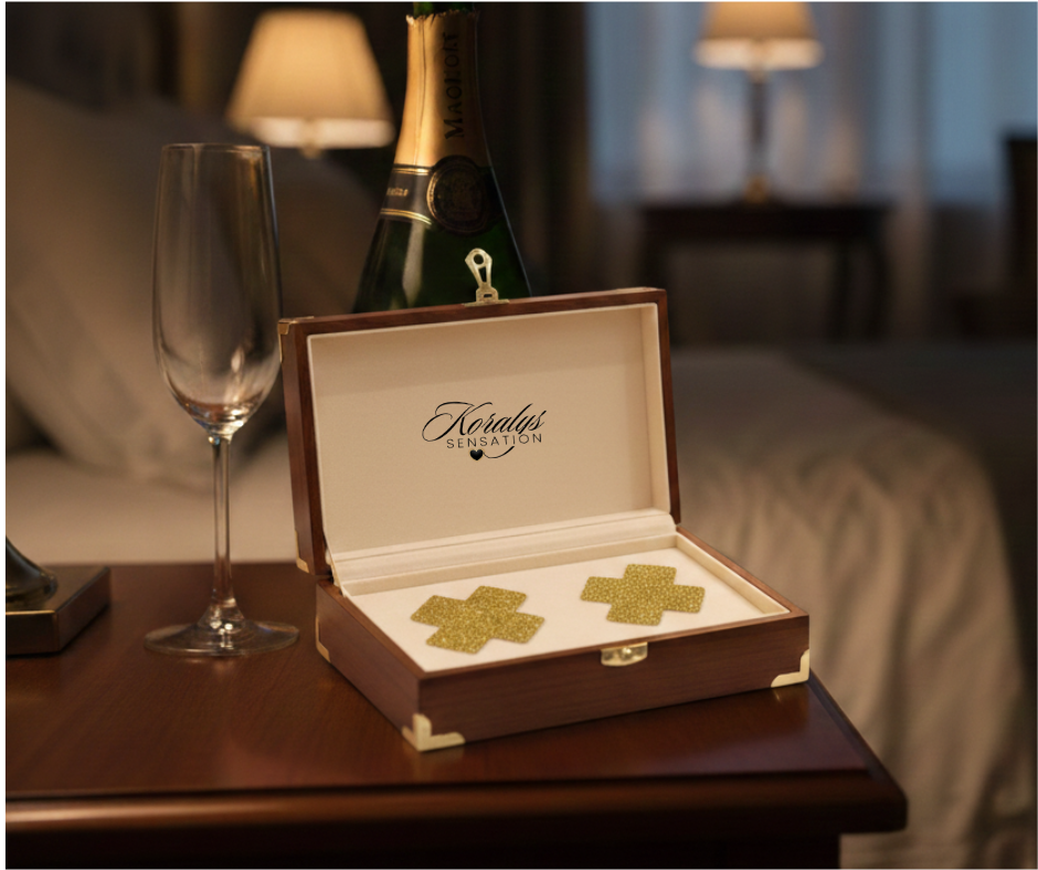 TAPAPEZONES - Color dorado con brillo - Forma de Cruz - Rehusables