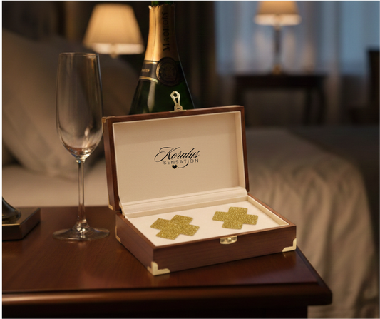 TAPAPEZONES - Color dorado con brillo - Forma de Cruz - Rehusables