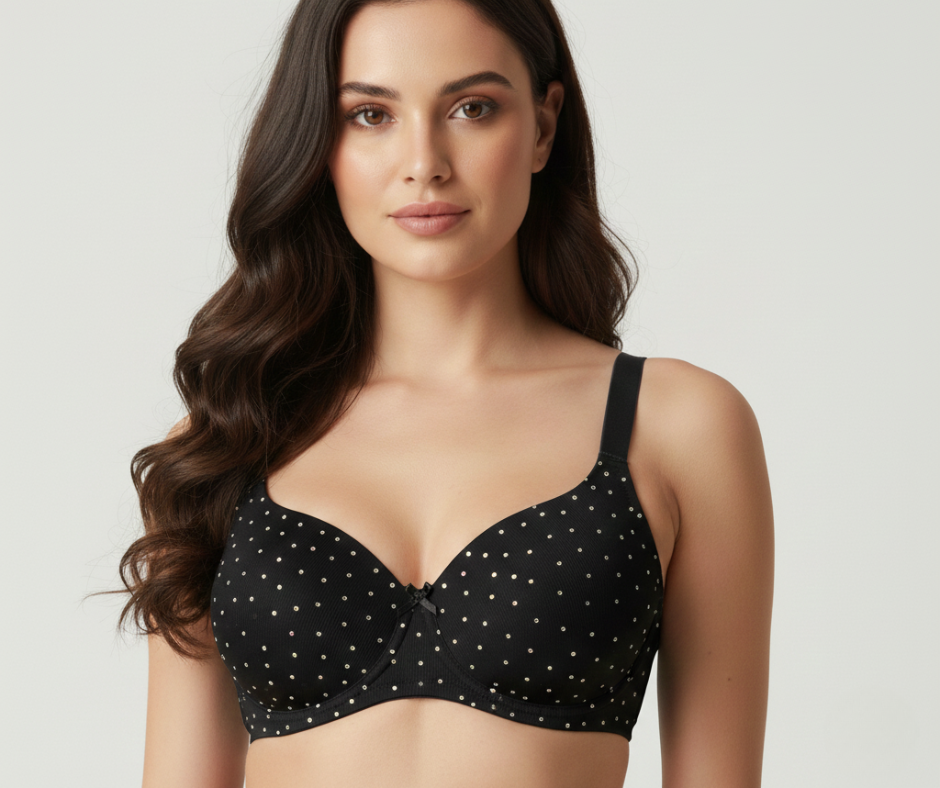 BRA 38DD - bra negro con brillo