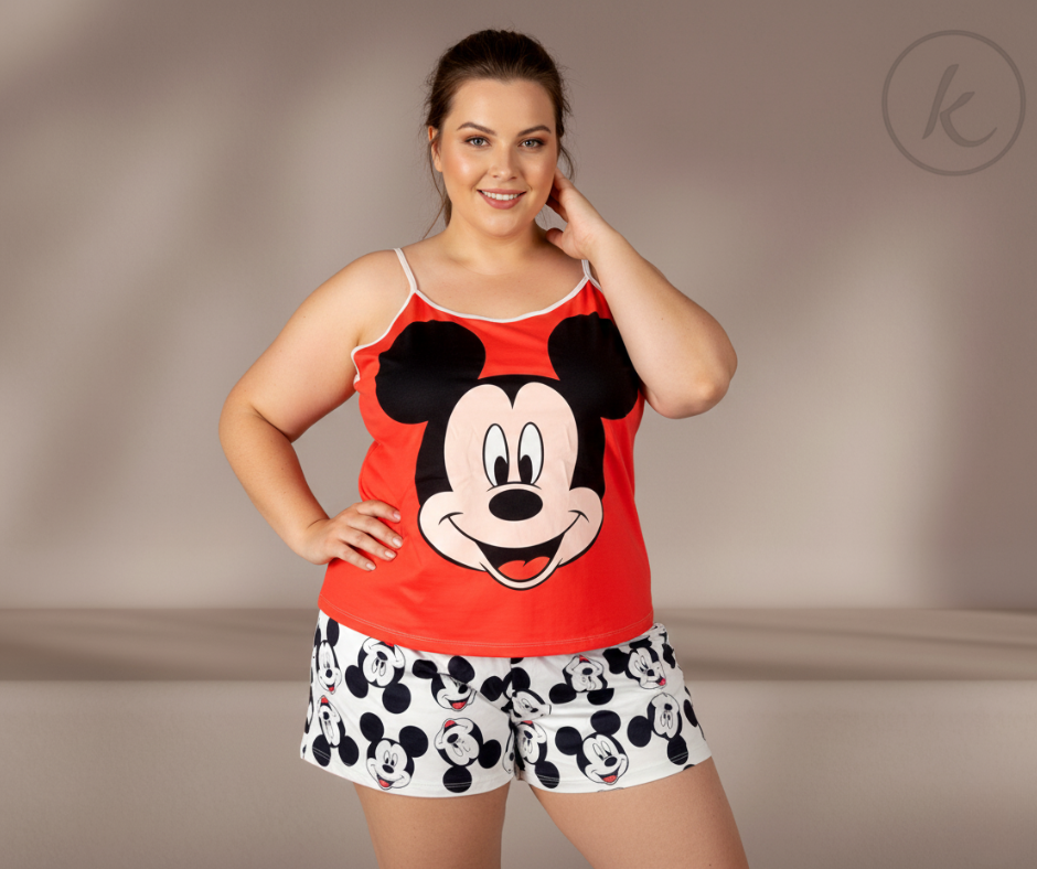 PIJAMA - Mickey - Talla one size -Material Piel de durazno