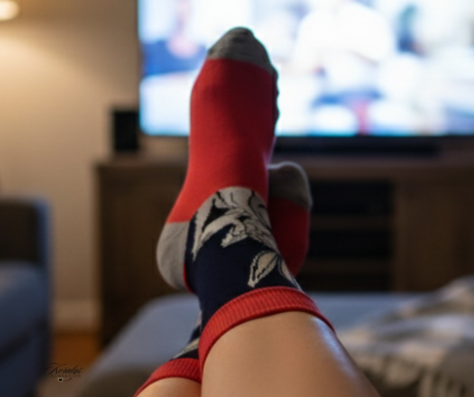 MEDIAS DIVERTIDAS  BUGS BUNNY ROJA Y AZUL- Estampado de Bunny roja - Ordena por WhatsApp