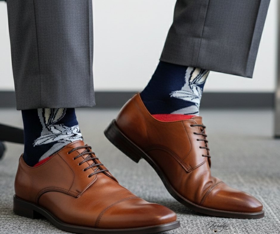 MEDIAS DIVERTIDAS  BUGS BUNNY ROJA Y AZUL- Estampado de Bunny roja - Ordena por WhatsApp