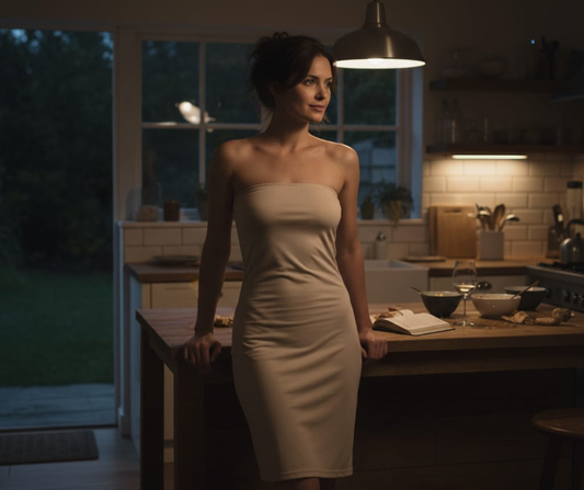 LENCERIA BABYDOLL - "Straple" color crema. Zircon S/M