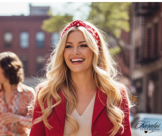 BANDANA - roja con puntos blancos