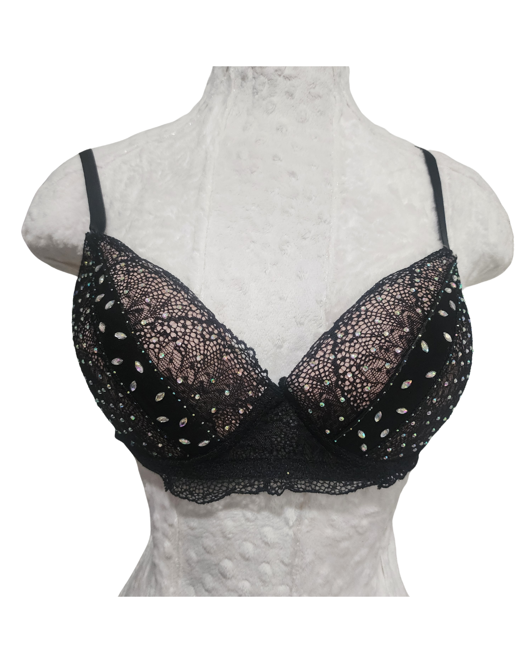 Bra 38B negro y Nude con brillo