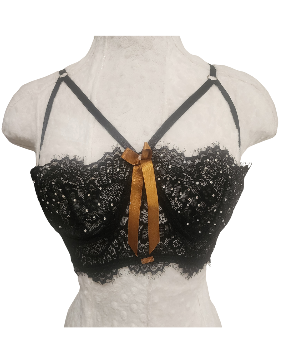 Bra small negro de encaje