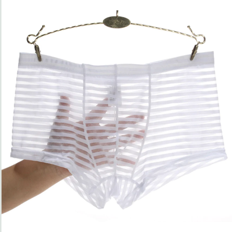 Boxer de hombre Blanco Semi transparente