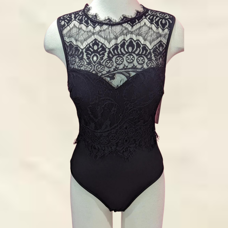 Bodysuit negro con encaje  (Alejandrina)